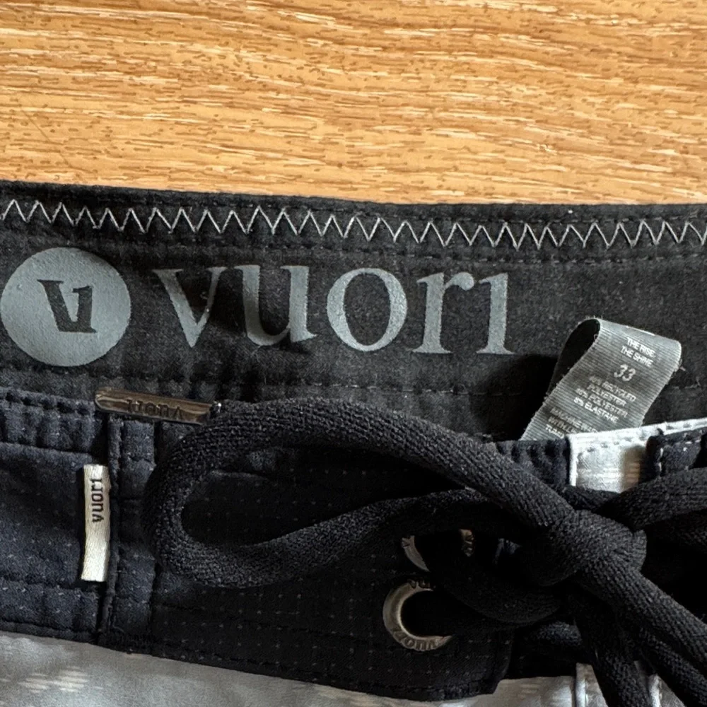Vuori Light Gray Swim Trunks with Black Accents - Picture 2 of 6